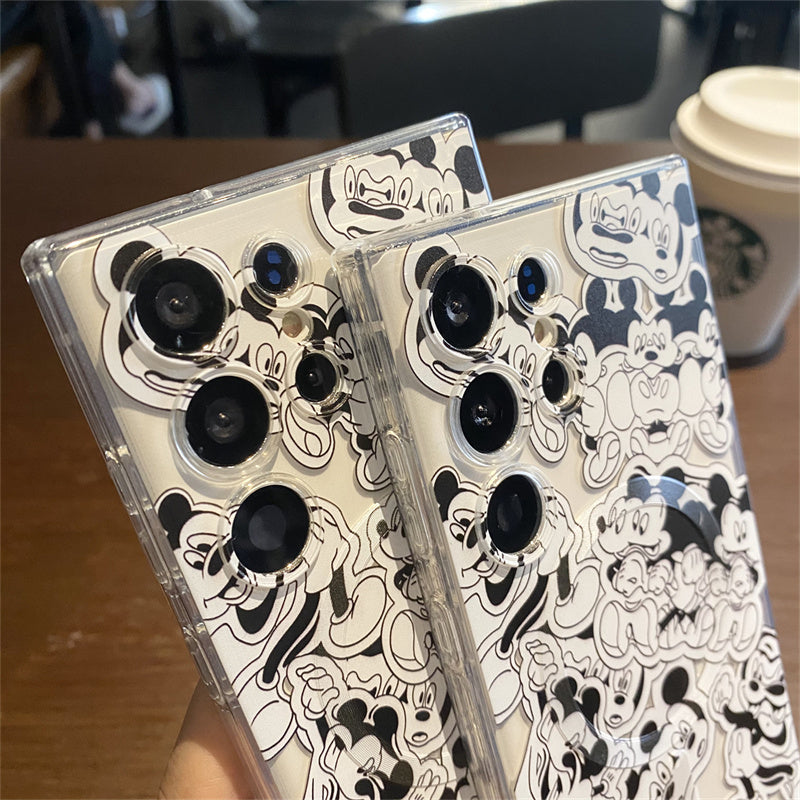 Cartoon Magnetic Bracket Samsung Case