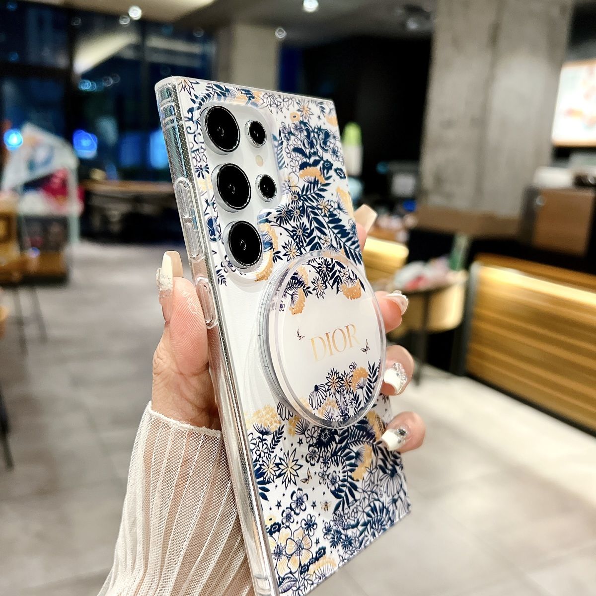 Forest Flower Magnetic Holder Samsung Case