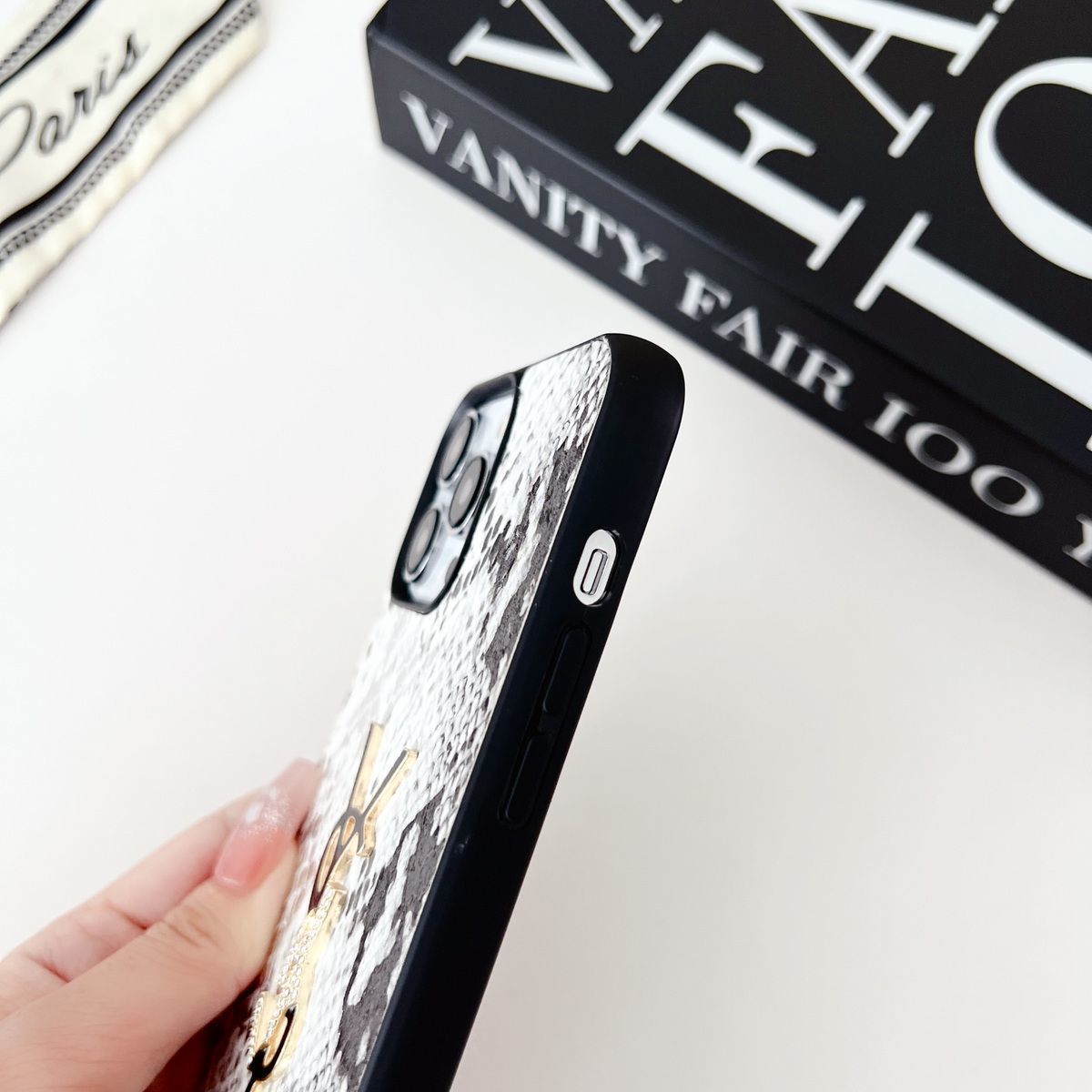 Silk Scarf Chain Snakeskin Pattern Case