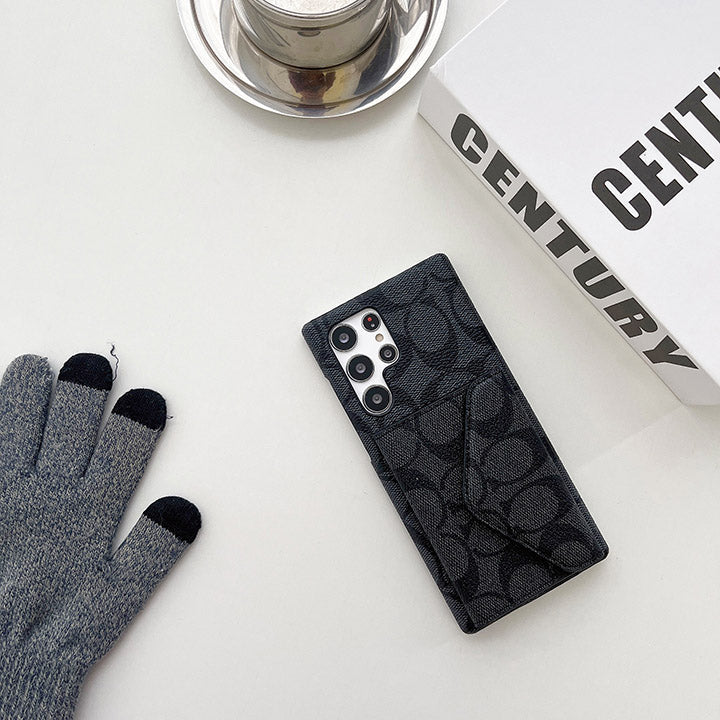 Fashionable Retro Leather Card Holder Samsung Case