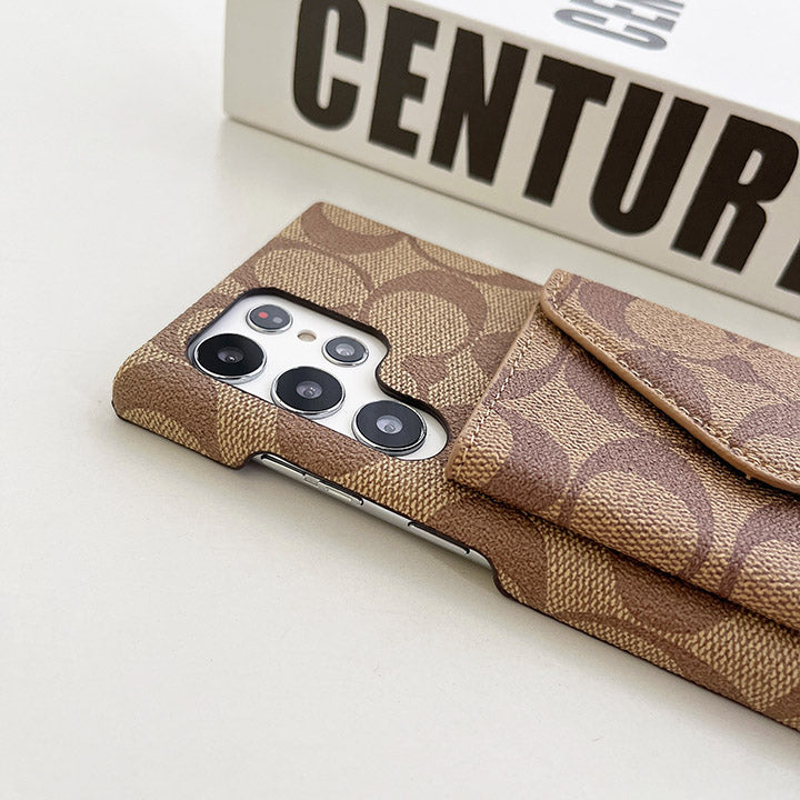 Fashionable Retro Leather Card Holder Samsung Case