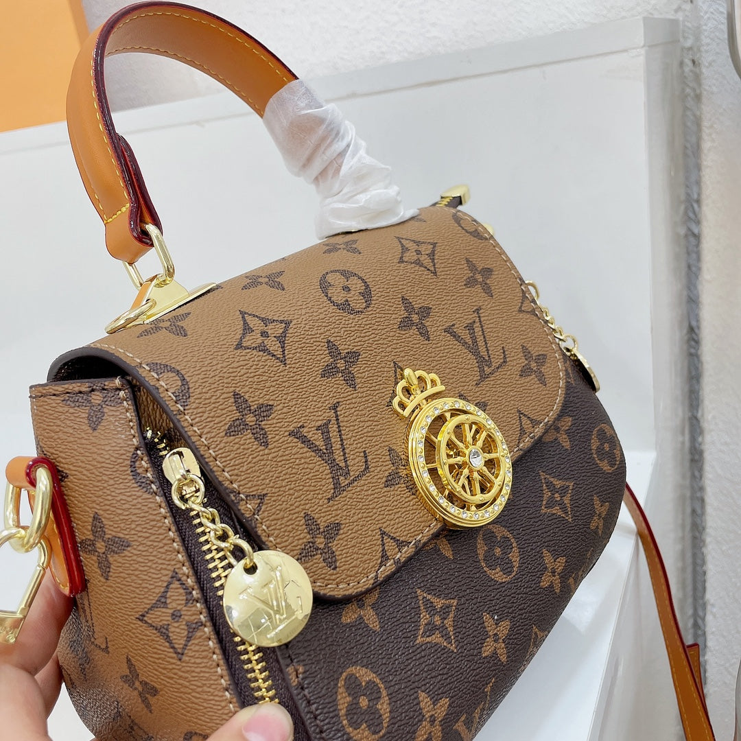 Monogram Metal Crown Tote Bag