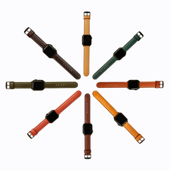 Ivory White Leather Watchband