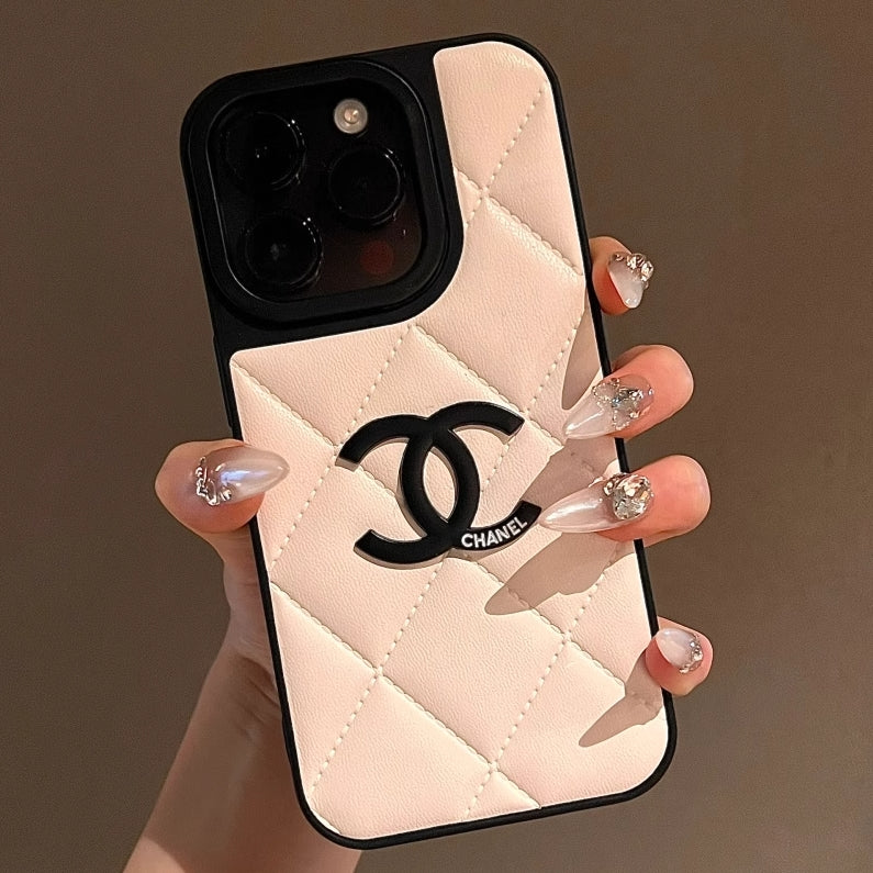 Fashionable Lozenge Leather Case