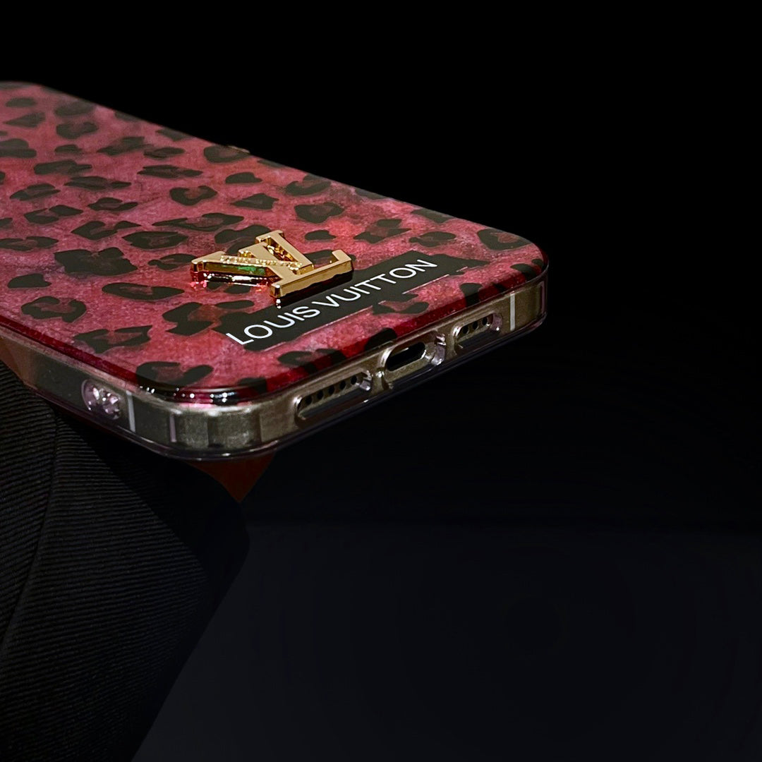 Luxury Leopard Print Pink Case