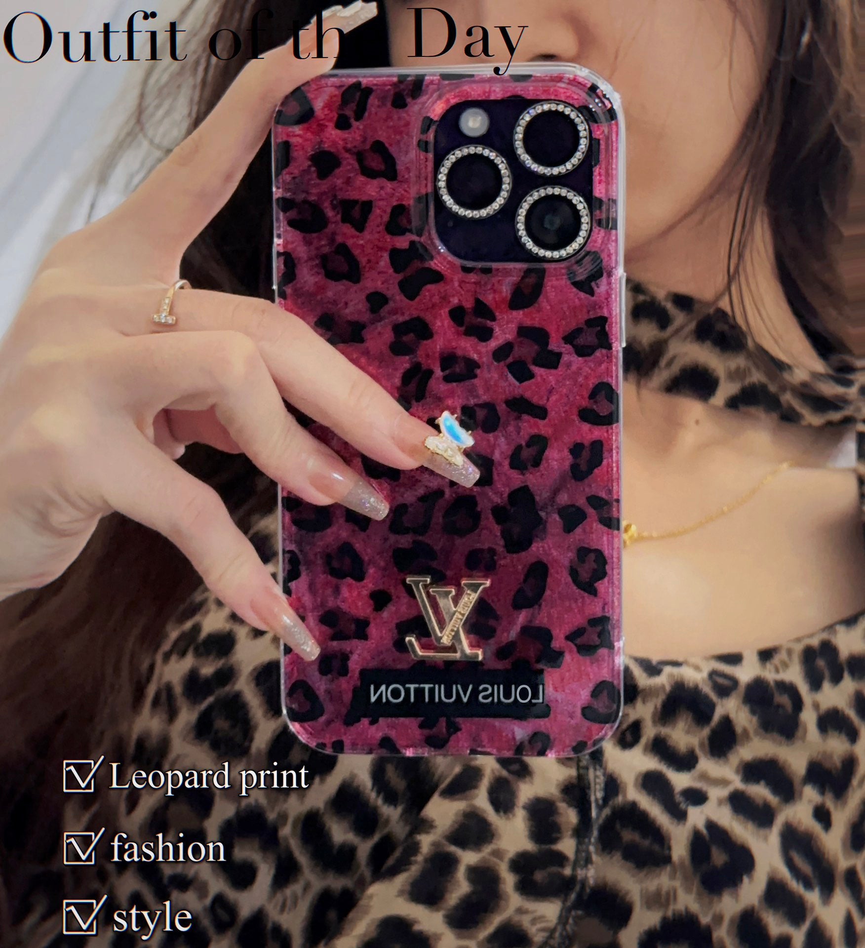 Luxury Leopard Print Pink Case