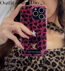 Luxury Leopard Print Pink Case