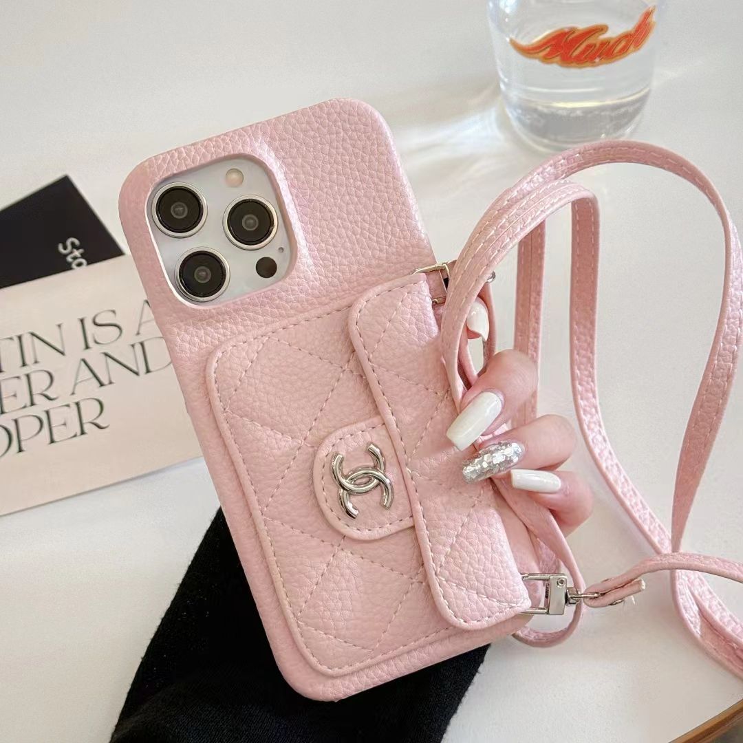 Classic Leather Card Holder Lanyard Case