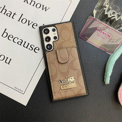 Leather Embossed Carriage Card Lanyard Samsung Case