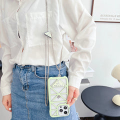 Hollow Out Triangle Logo Chain Case