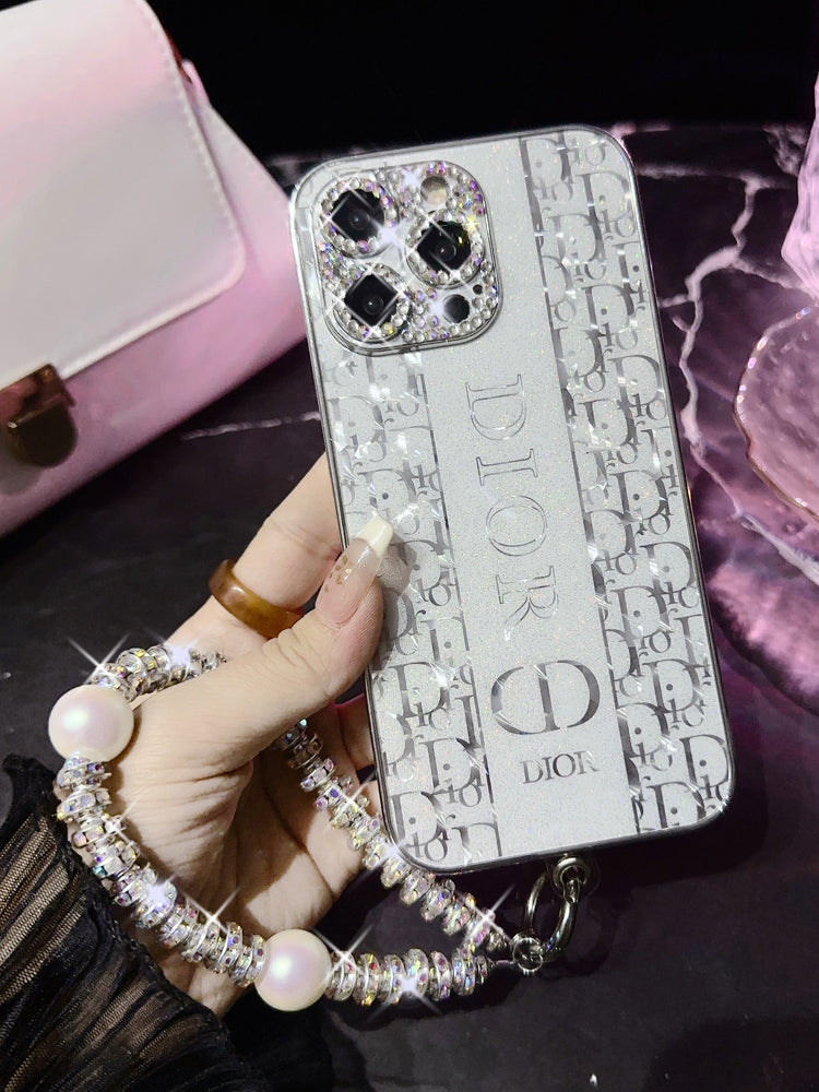Luxury Rhinestone Pearl Bracelet Case