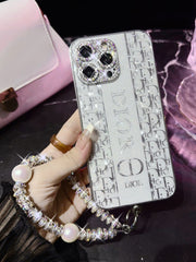 Luxury Rhinestone Pearl Bracelet Case