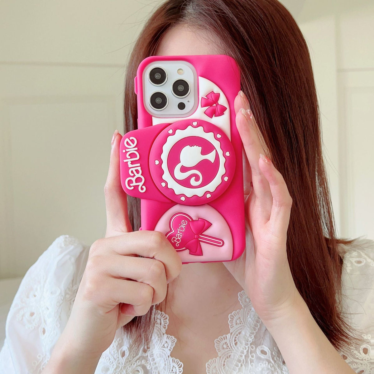 Lovely Pink Silicone Camera Case