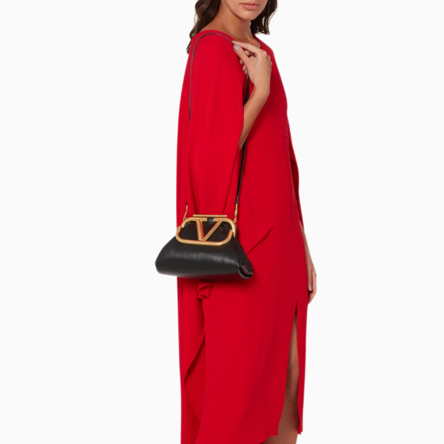 Shoulder Clutch Bag in Calfskin
