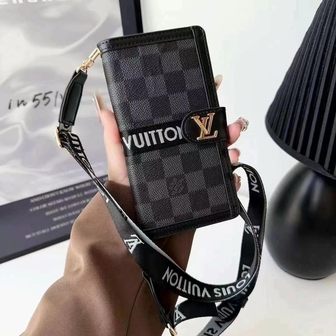 Luxury Leather Wallet Lanyard Case