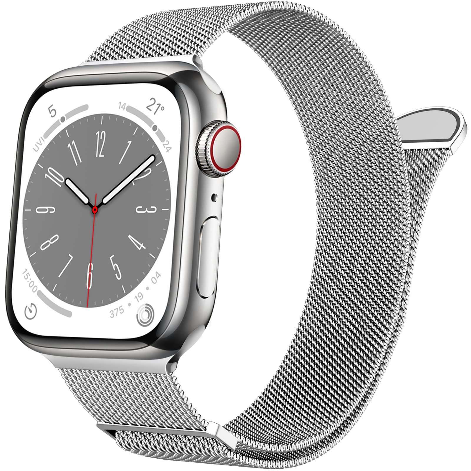 Stainless Steel Mesh Ring Magnetic Clasp Replacement for iWatch Band