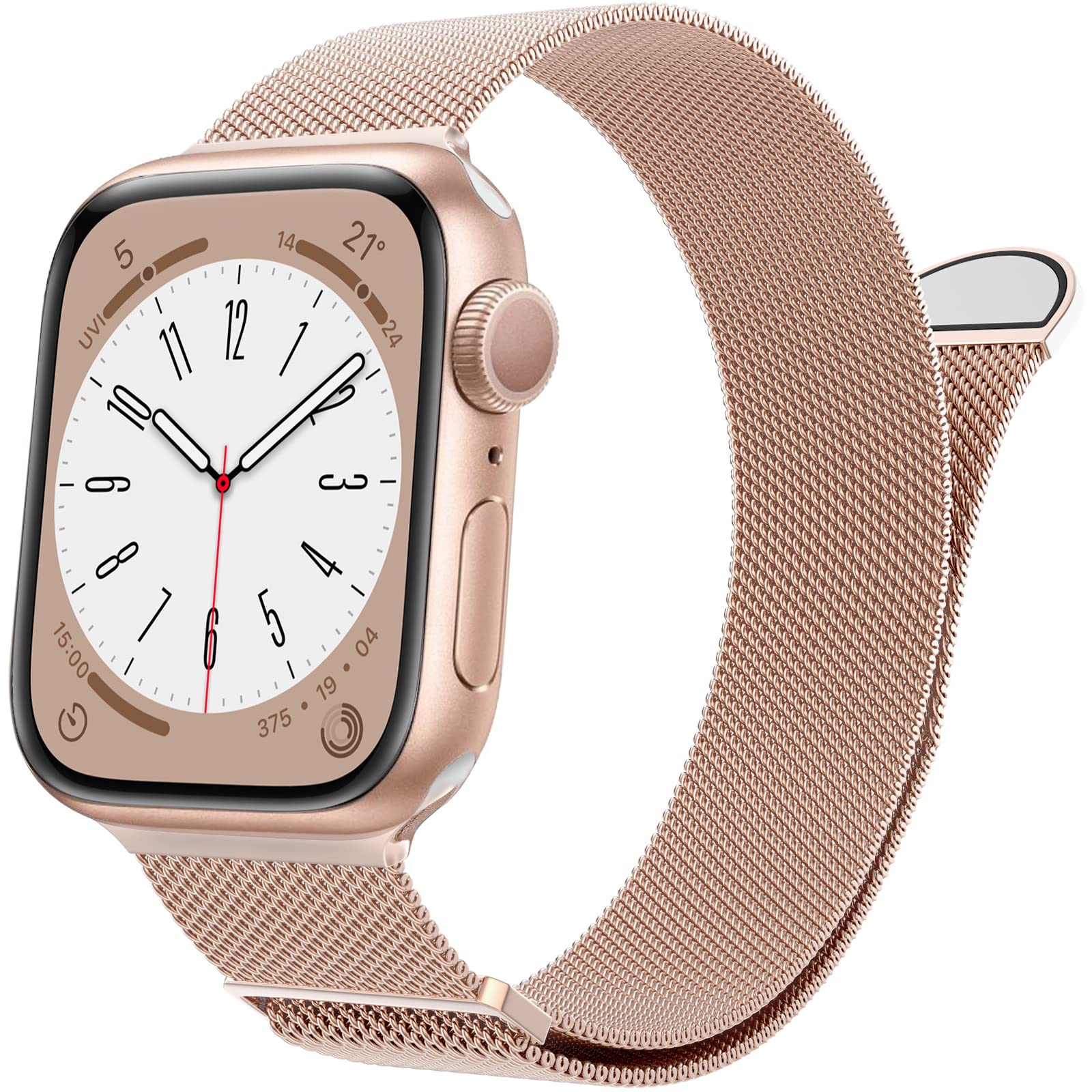 Stainless Steel Mesh Ring Magnetic Clasp Replacement for iWatch Band