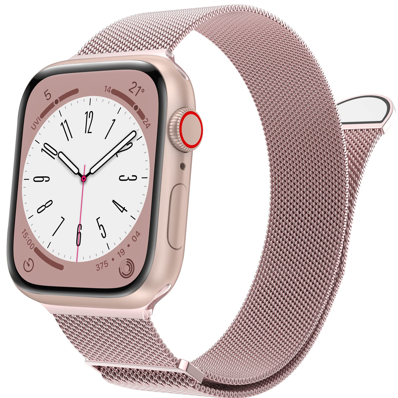 Stainless Steel Mesh Ring Magnetic Clasp Replacement for iWatch Band