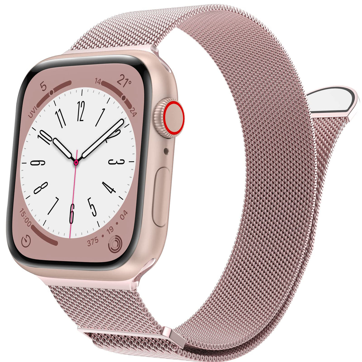 Stainless Steel Mesh Ring Magnetic Clasp Replacement for iWatch Band
