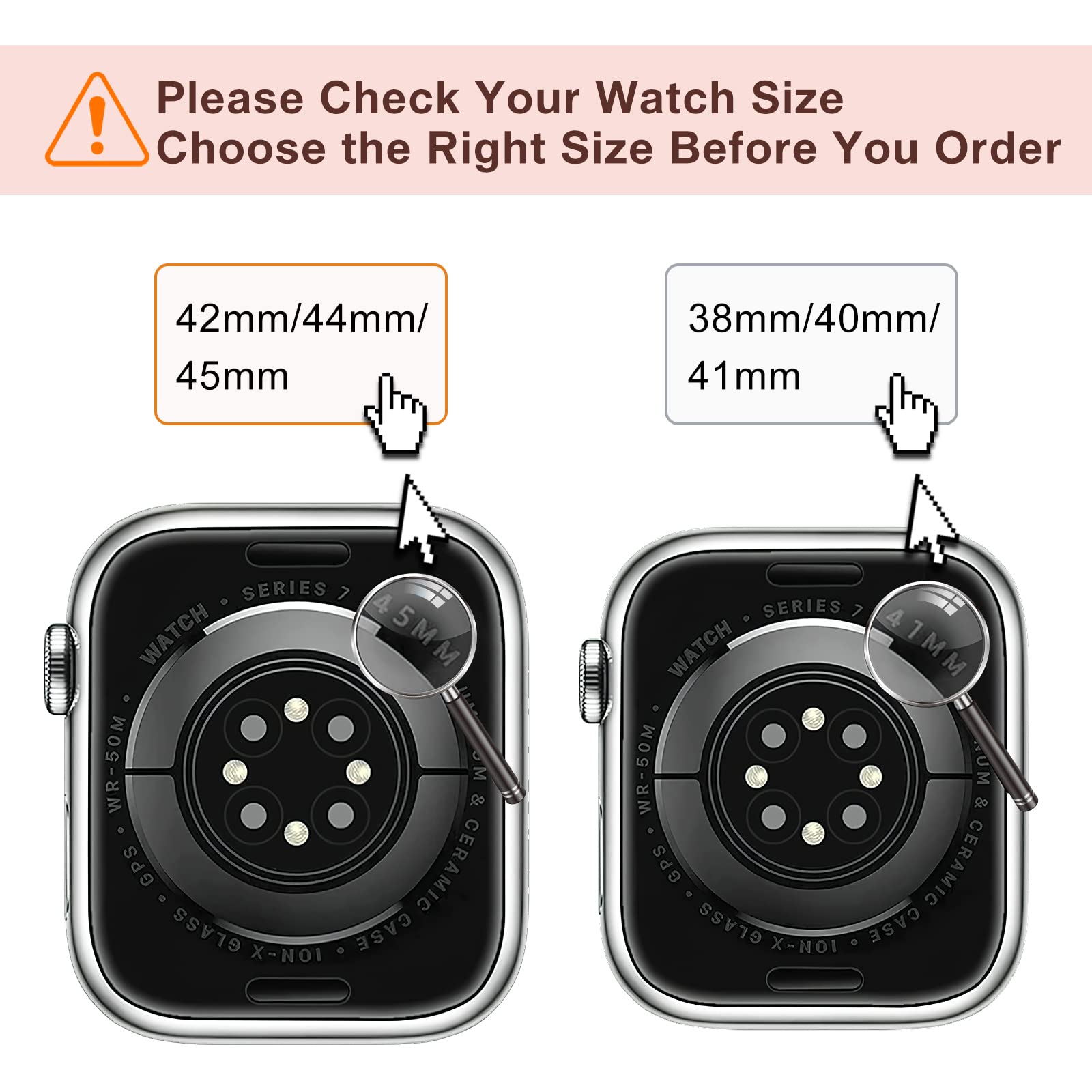 Stainless Steel Mesh Ring Magnetic Clasp Replacement for iWatch Band