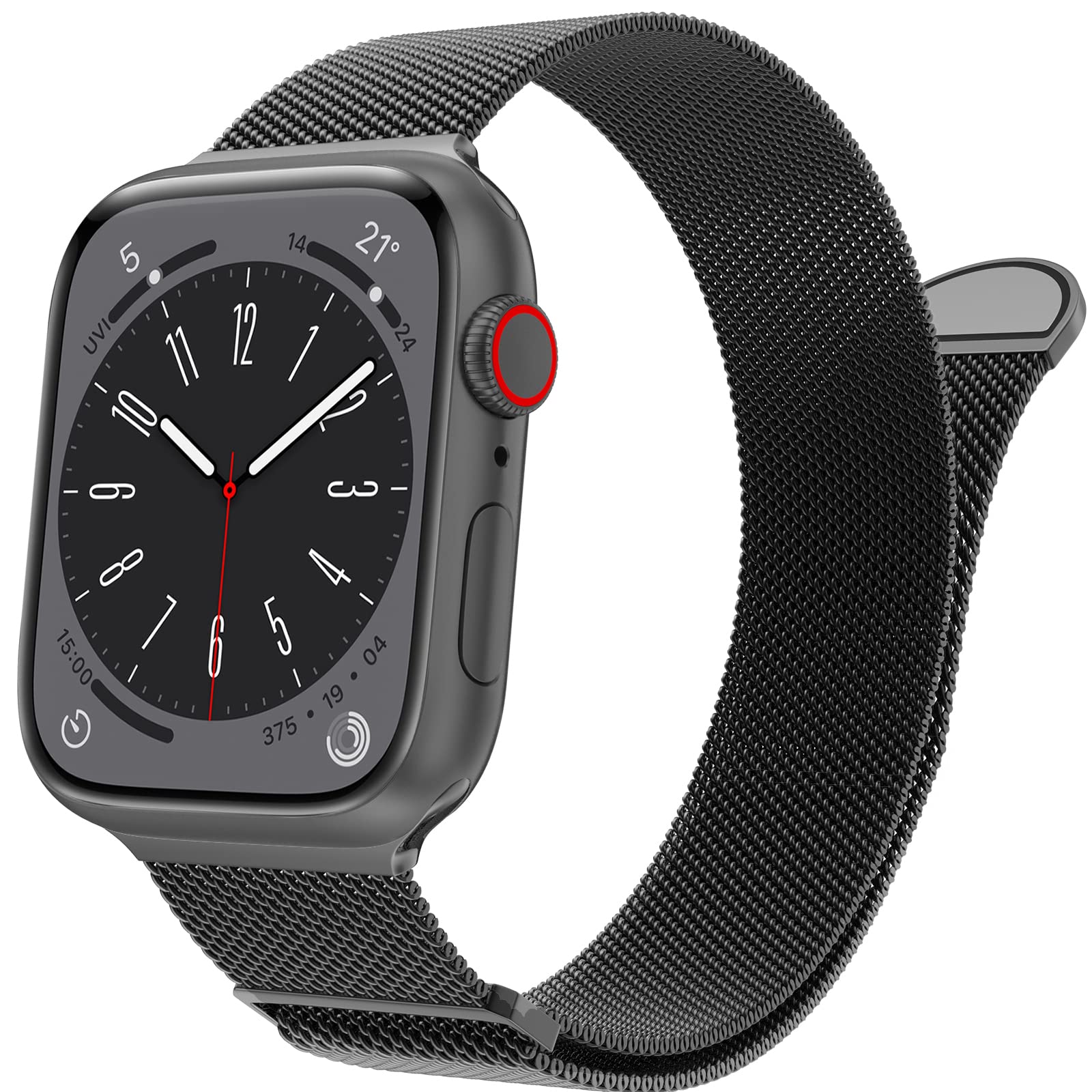 Stainless Steel Mesh Ring Magnetic Clasp Replacement for iWatch Band