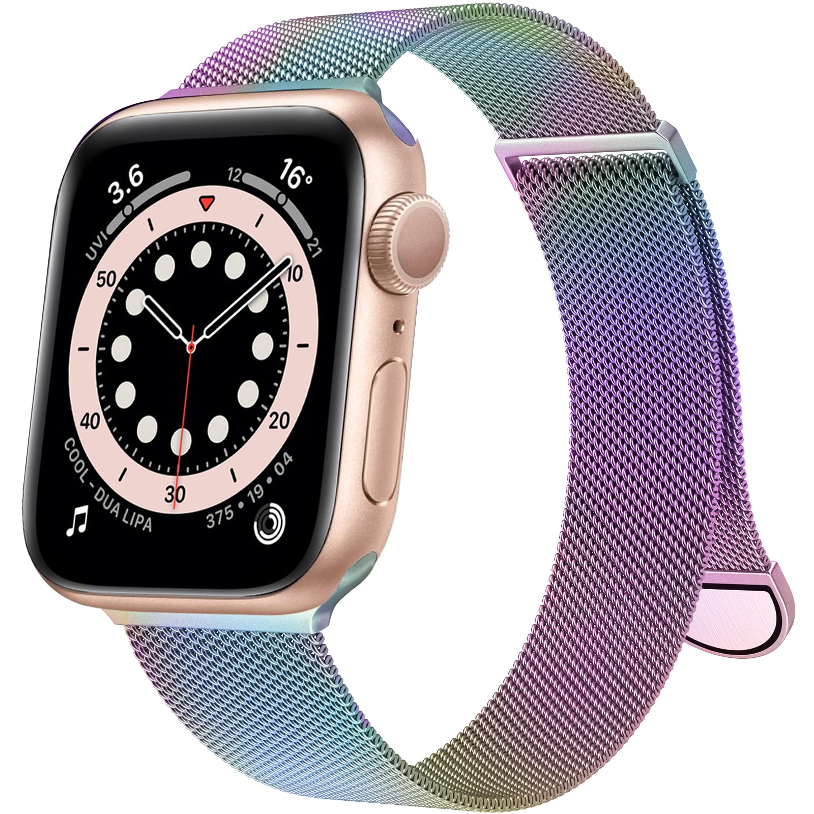 Stainless Steel Mesh Ring Magnetic Clasp Replacement for iWatch Band