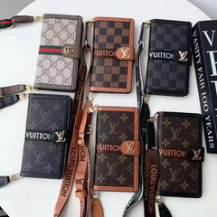 Luxury Leather Wallet Lanyard Case