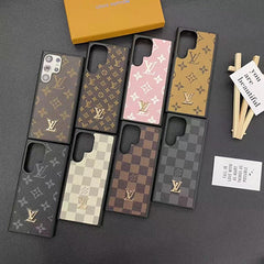 Monogram Leather Metal Logo Case