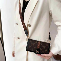 Luxury Leather Wallet Lanyard Case