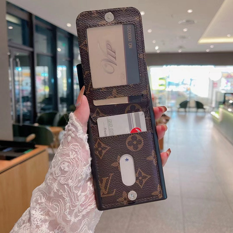 Luxury Leather Card Holder Wallet Samsung Case