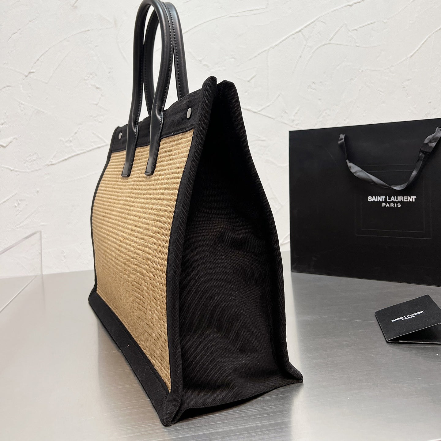 Canvas Straw Shopping Bag