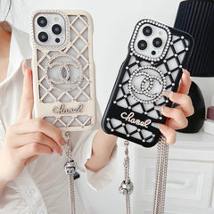 Luxury Hollow Diamond Crossbody Case