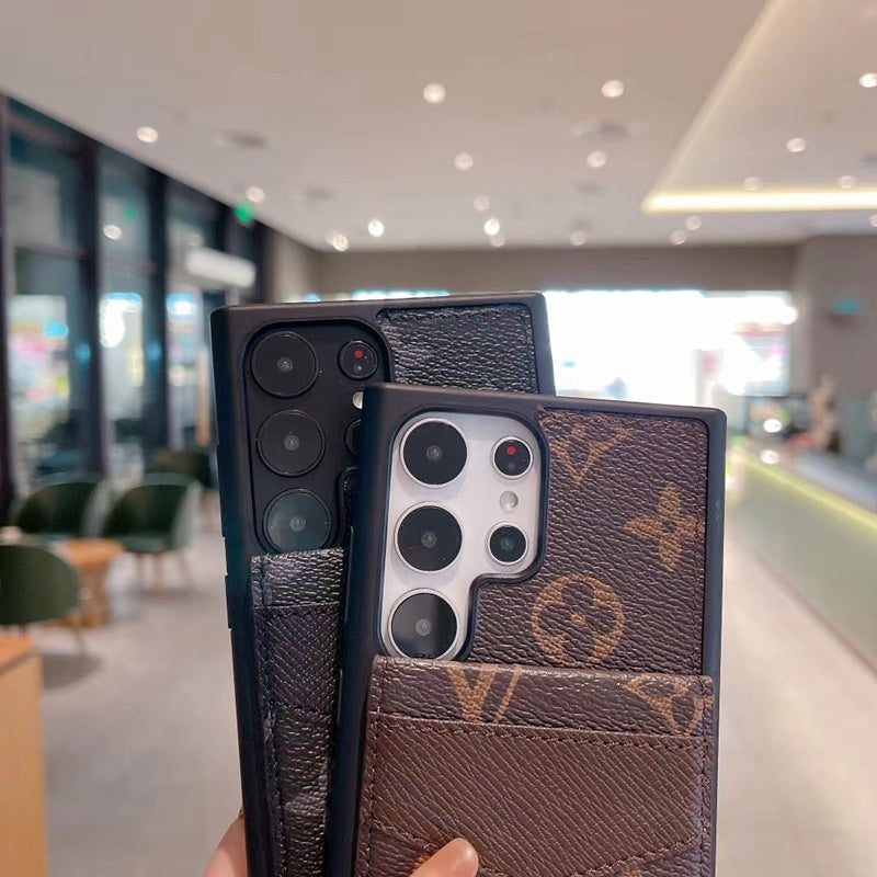 Luxury Leather Card Holder Wallet Samsung Case