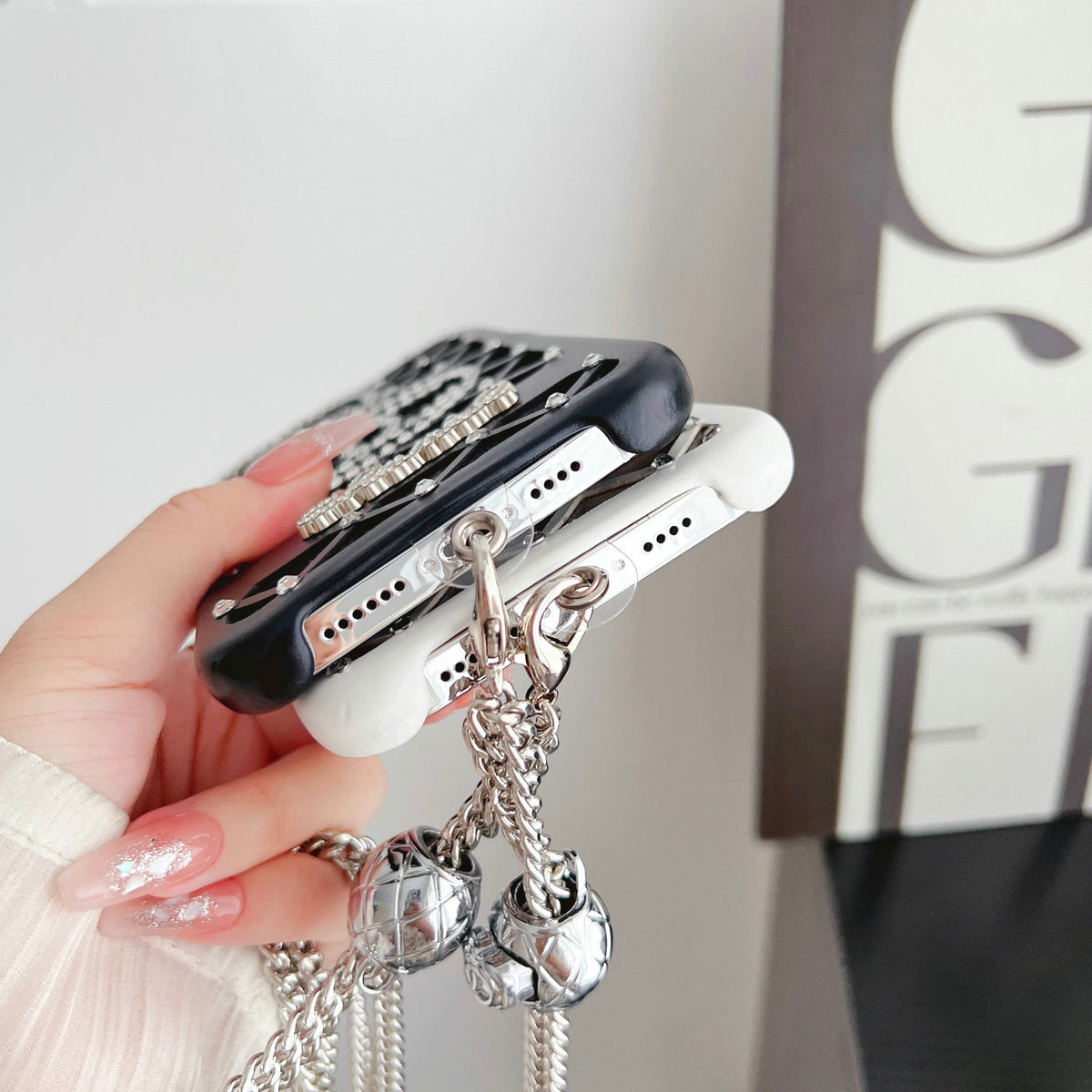 Luxury Hollow Diamond Crossbody Case