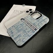 Denim Monogram Embroidery Samsung Galaxy Case
