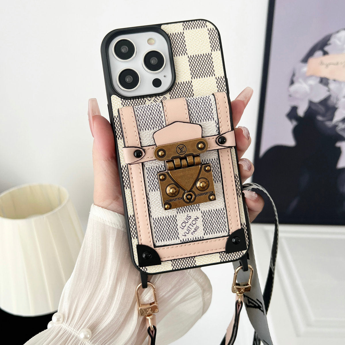 Luxury Leather Crossbody Card Case