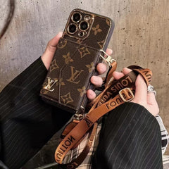 Luxe Printed Leather Crossbody Coin Purse Case