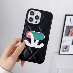 Classic Colorblock Leather Card Case