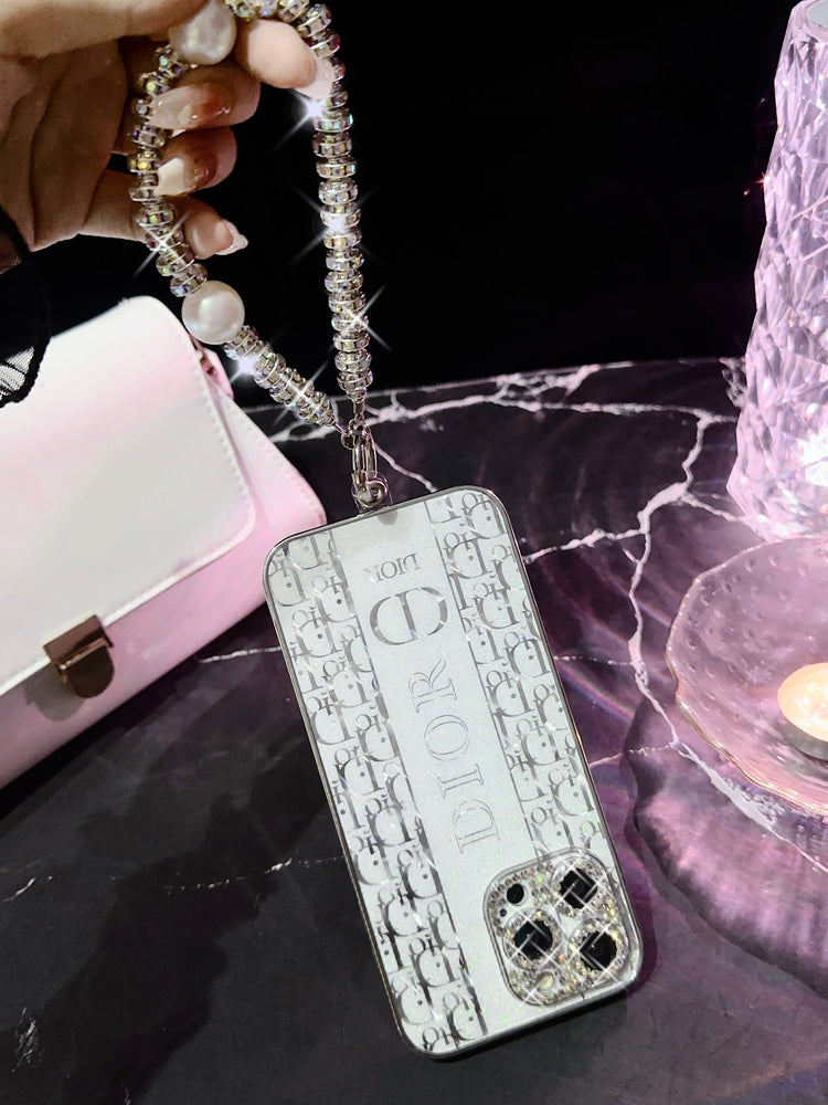 Luxury Rhinestone Pearl Bracelet Case