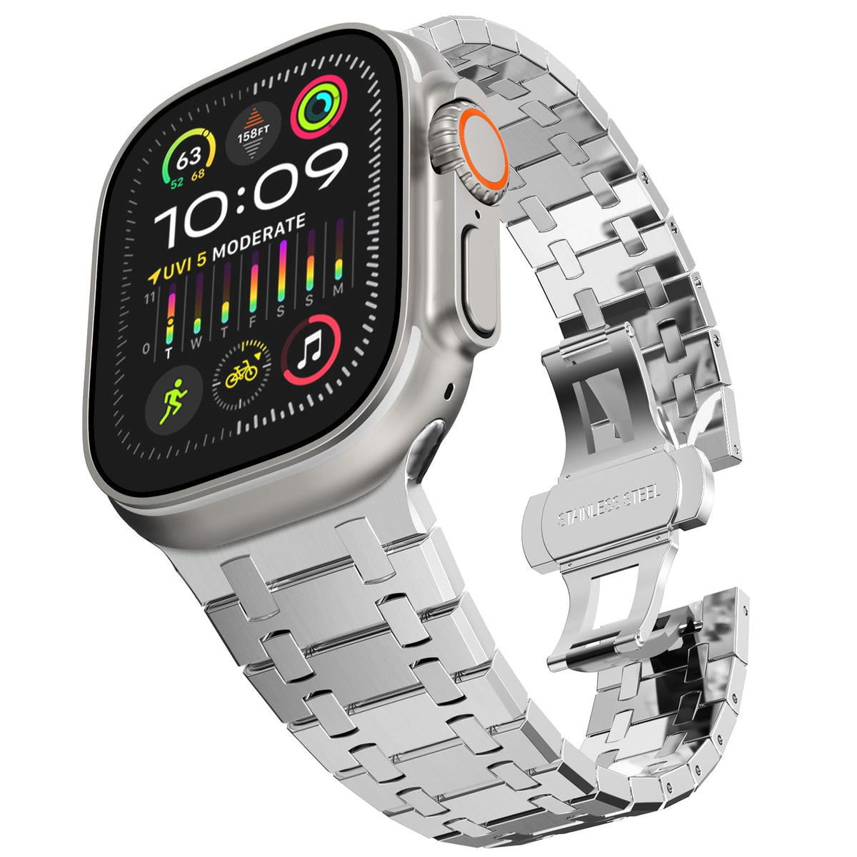 AP-Silver Stainless Steel Band