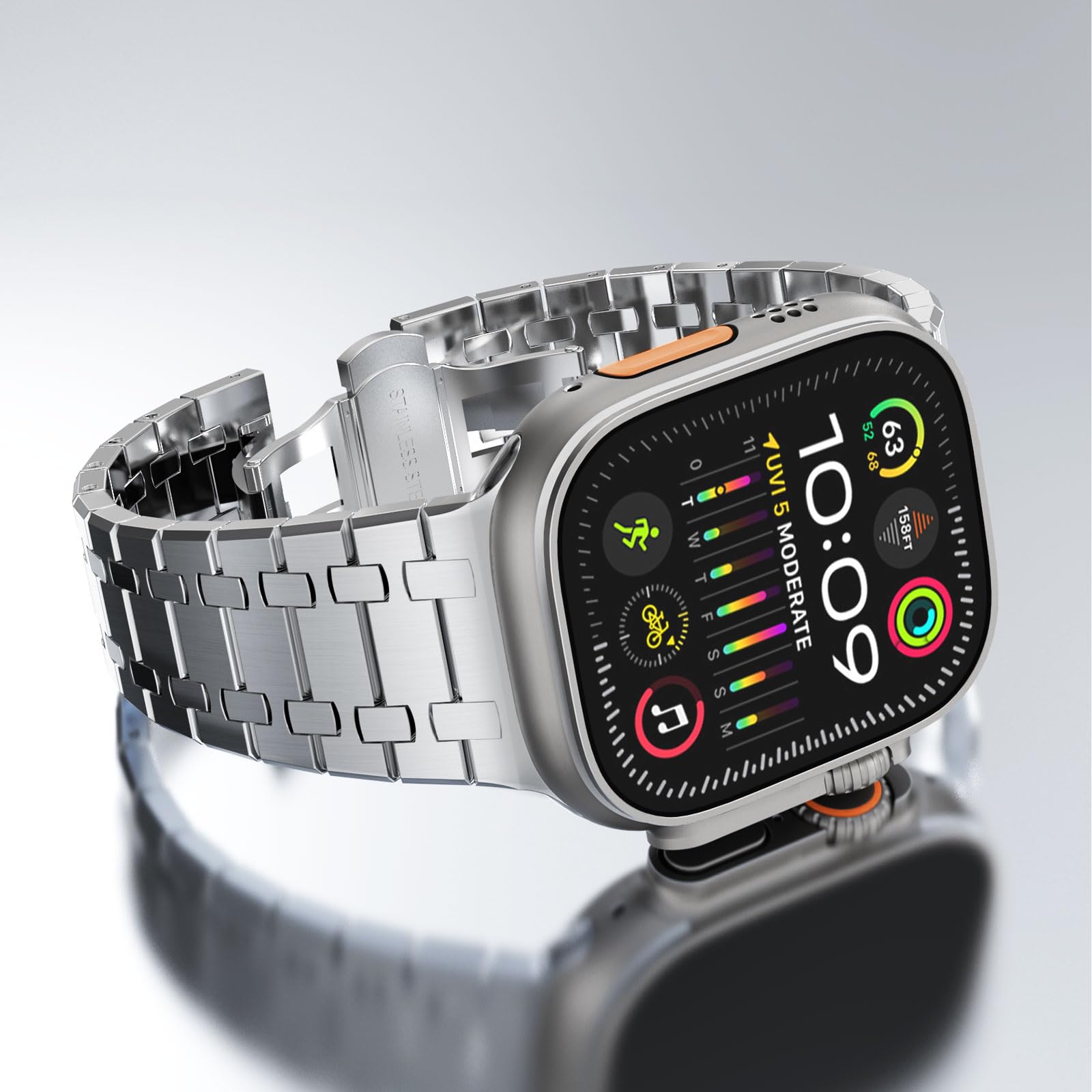 AP-Silver Stainless Steel Band