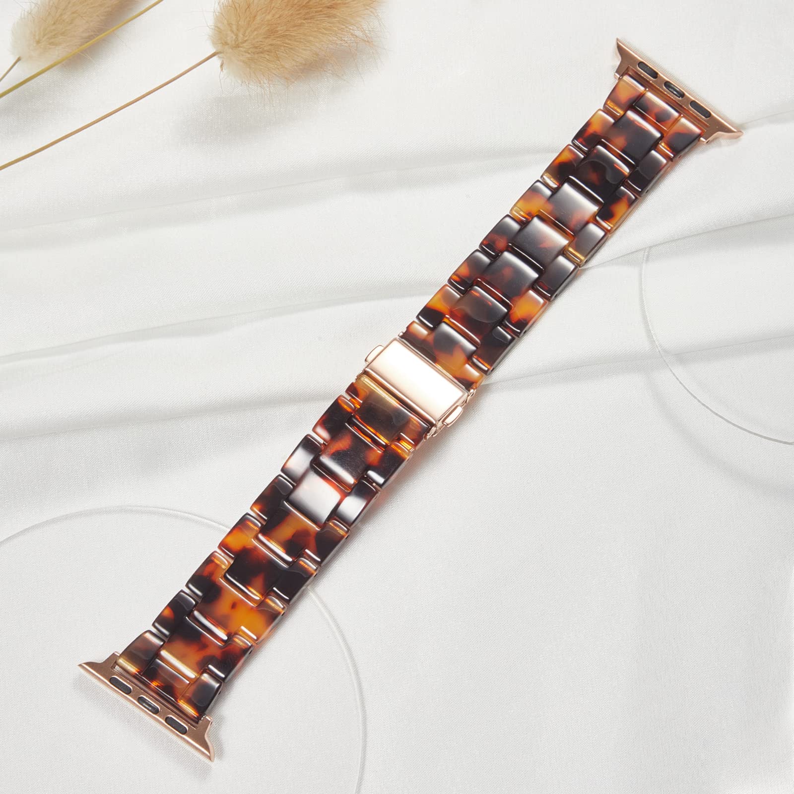 Amber Tortoiseshell Resin Band