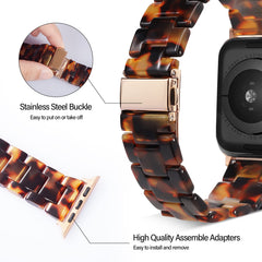 Amber Tortoiseshell Resin Band