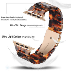 Amber Tortoiseshell Resin Band