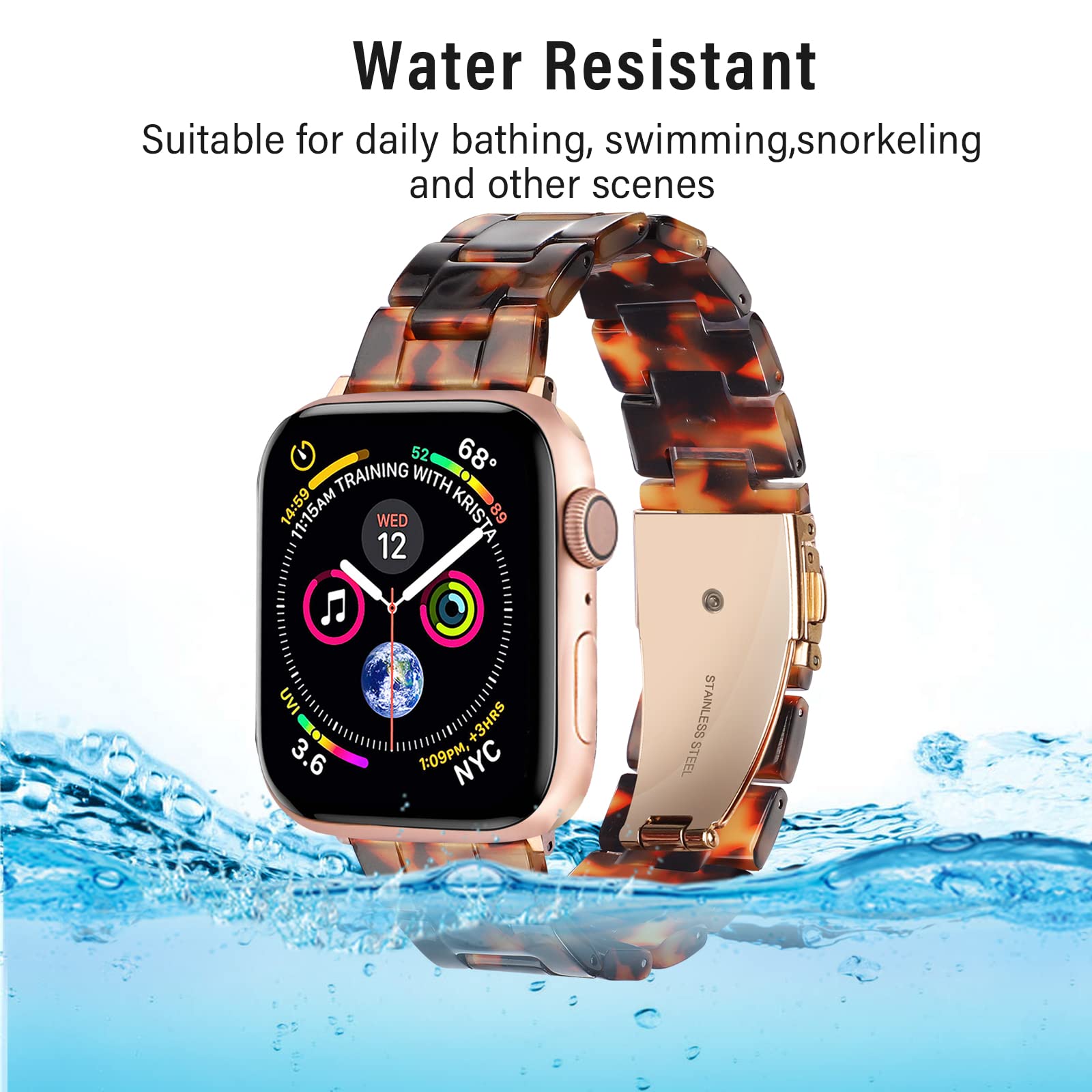 Amber Tortoiseshell Resin Band
