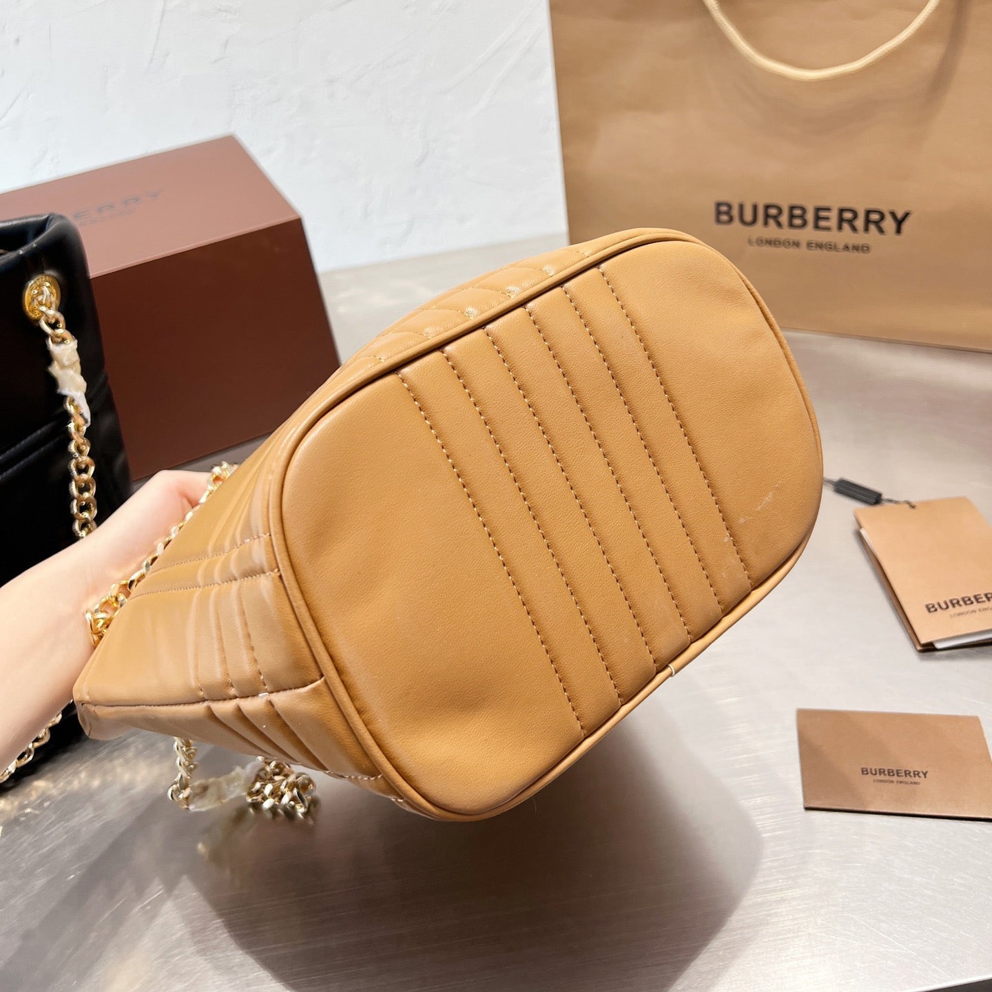 Lola Series Chain Shoulder Bucket Bag