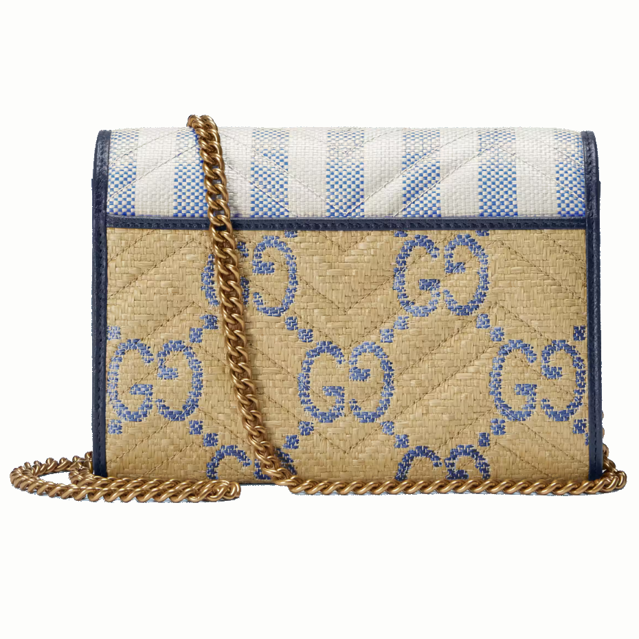 Marmont series raffia chain bag