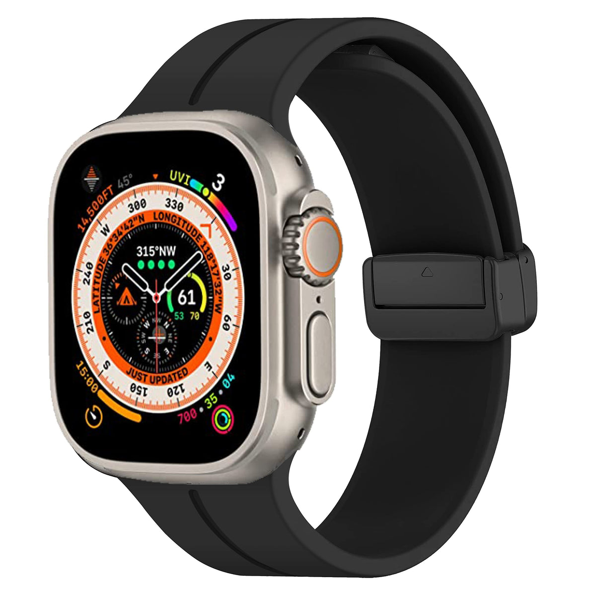 Vertical Stripe Magnetic Silicone Band for Apple Watch