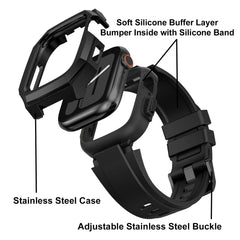 Luxury Black Metal Case with Band