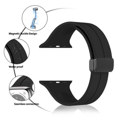 Vertical Stripe Magnetic Silicone Band for Apple Watch